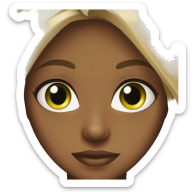 stunning girl light brown hair green eyes sticker