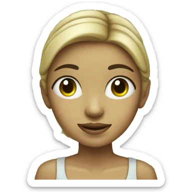 girl with facial and cucumbers on eyes sticker