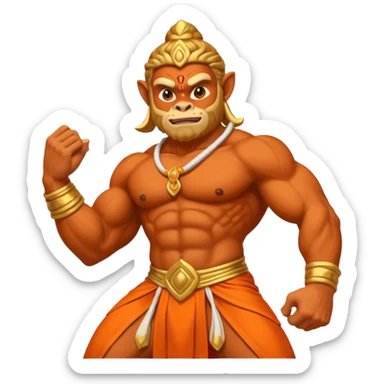 Flying in air hanuman sticker