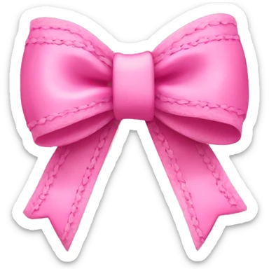 pink bow with laces sticker