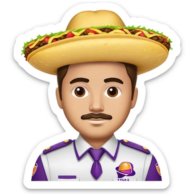 Taco Bell man sticker