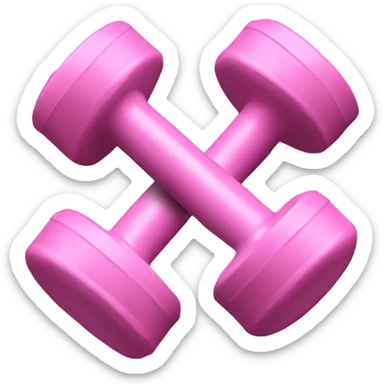 Two light pink dumbbells  sticker