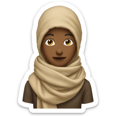 Beige scarf sticker