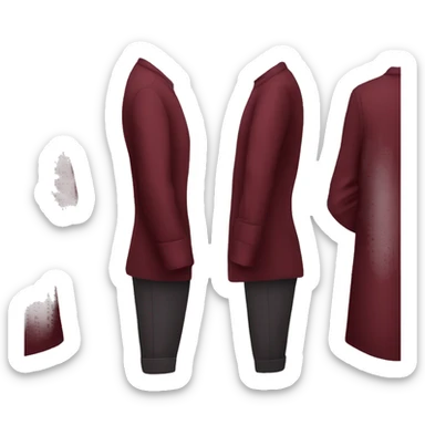 Wine red clothes  sticker
