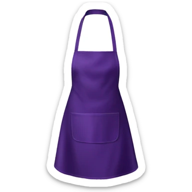 Realistic isolated dark purple kitchen apron  sticker