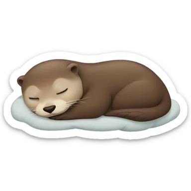 otter sleeping sticker