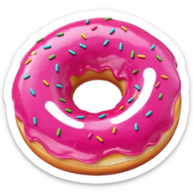 frambuazlı donut sticker