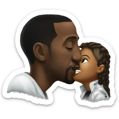 p diddy kissing meek mill sticker