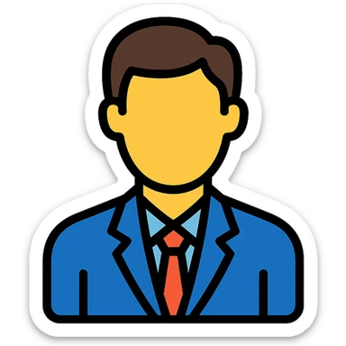 color outline icon of a man sticker