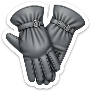 Gray gloves (luvas cinza) sticker