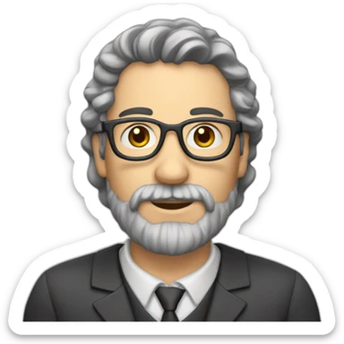 profesor con barba y calvo sticker