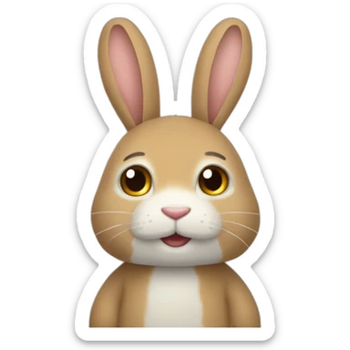 lapin doudou sticker
