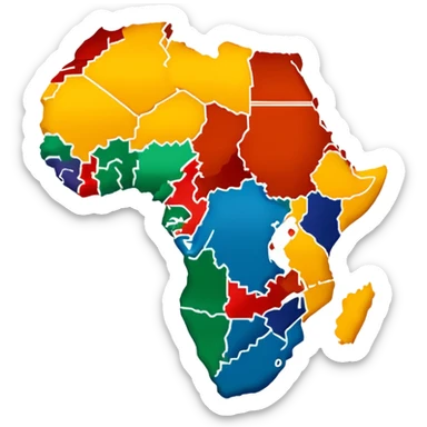 Africa mapa sticker