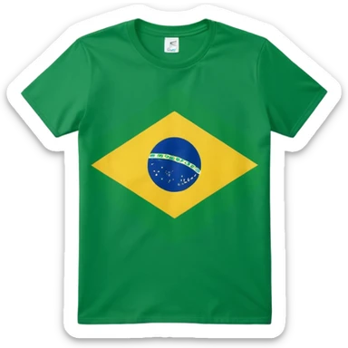 polera brasil verde bandera "BRASIL" sticker