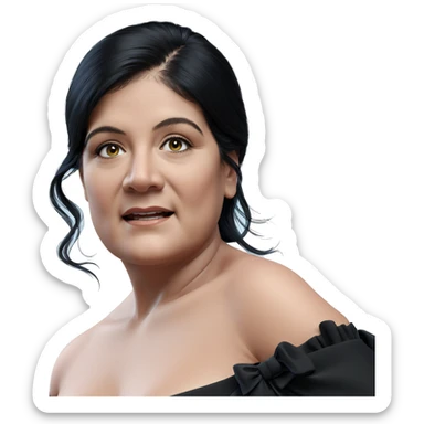stunning girl in black dress sticker