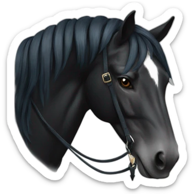 Black Horse with scorpio tatoo sticker