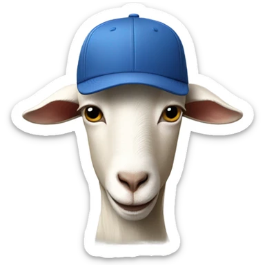 Goat with stockholm style cap sticker