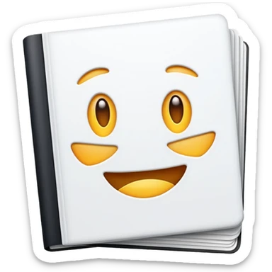 emoji of open magazines with nothing inside sticker