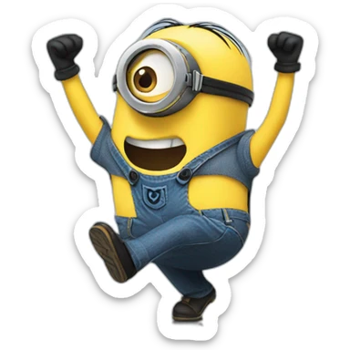 Minion dancing sticker
