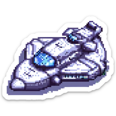 space cruiser pixel art sticker