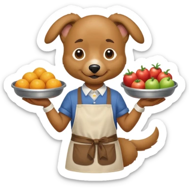 hombre vestido de perro vendedor  sticker