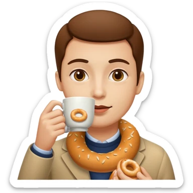 Simit içen çay sticker