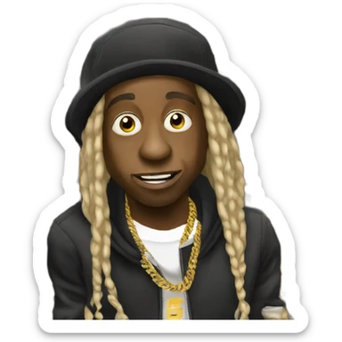 Lil Wayne rapping sticker
