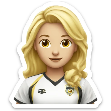 blond soccer girl sticker