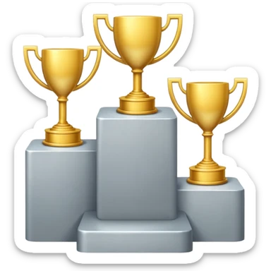 Podium with only two place, write 1st and 2nd sticker