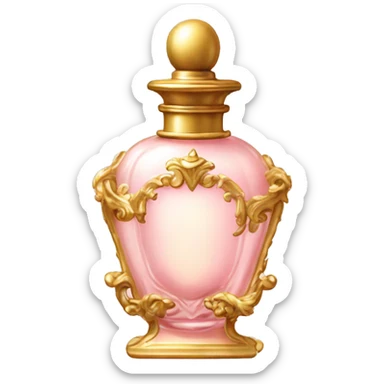 vintage rococo light pink perfume  sticker