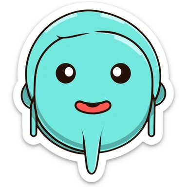 delicious food with drooling face sticker