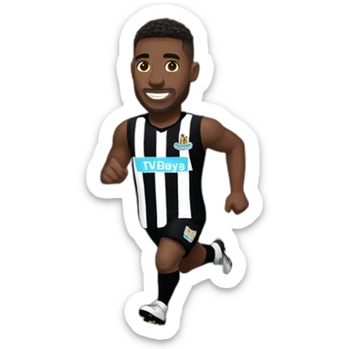 newcastle player running white skin sticker
