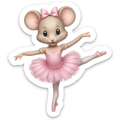 a ballet dancer mouse sticker