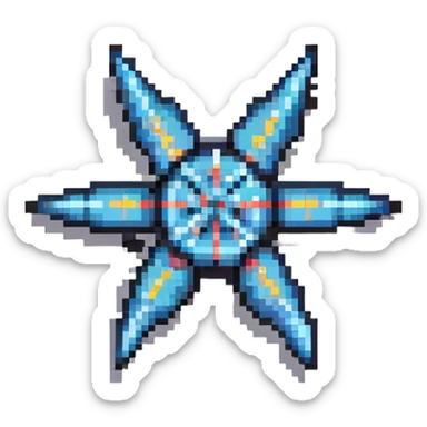 shuriken ninja star weapon item for game sticker