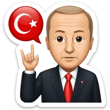 recep tayip erdoğan detaylı yüz hatları belirgin ve birazda bulanık sticker