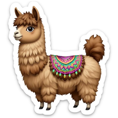 llama with elastic spring sticker