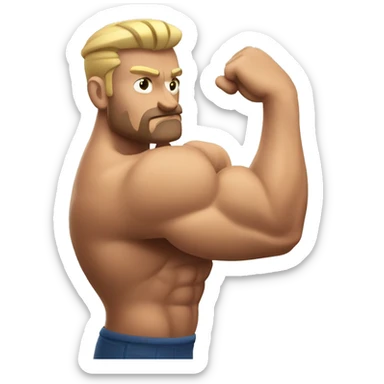Arne Slot flexing bicep sticker