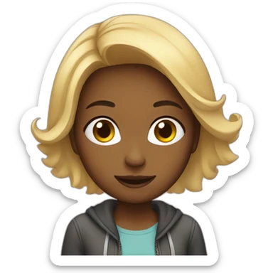 Girl send message sticker