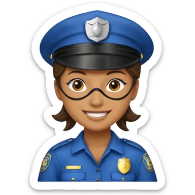 thief, Police hat, thief mask, thief dress. sticker