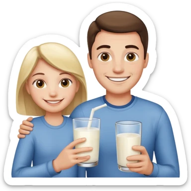 milk and daddy sticker