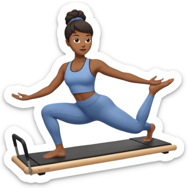black woman doing pilates sticker