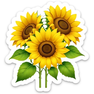 Beautiful sunflower bouquet  sticker