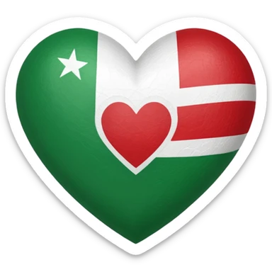 Somaliland flag emoji, heart-shaped sticker