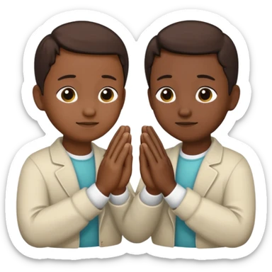 Praying hands African american sticker