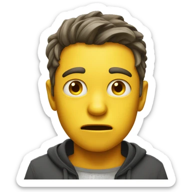 panicked but hot yellow face emoji sticker