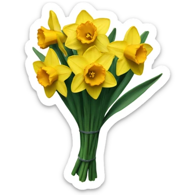daffodil bouquet  sticker