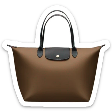 longchamp tote bag brown and black  sticker