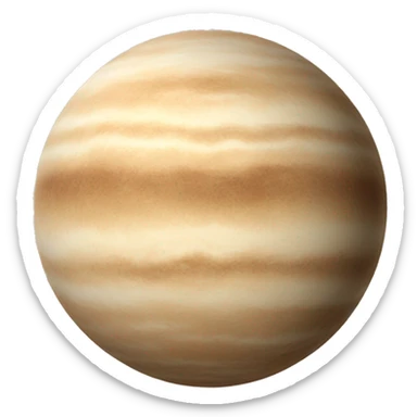 beige planet sticker