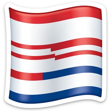 Flag of the Netherlands with red white and blue horizontal stripes sticker