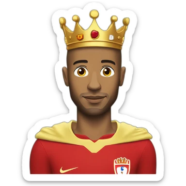 Thierry Henry with a crown sticker